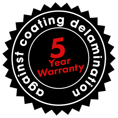 5 year warranty badge